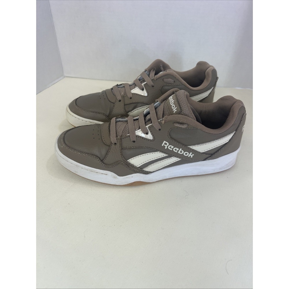 Reebok Galaxy1 Size 8.5 Low Top Beige White Lace Up Rubber Outsole Men Sneakers